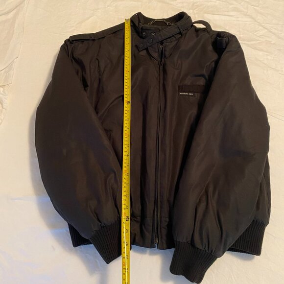 Members Only Bomber Jacket Black Size 44 (Large) Flight Military Combat Vintage - Picture 11 of 13